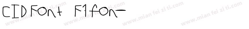 CIDFont F1fon字体转换